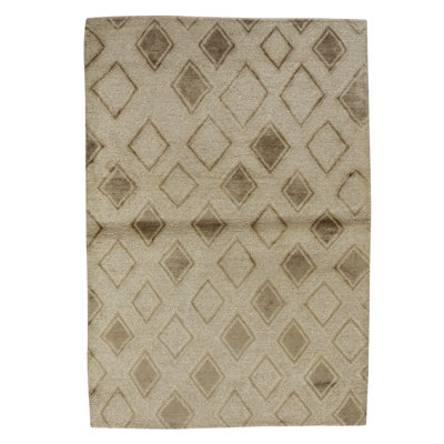 Hand Knotted Geometric Indoor Rug
