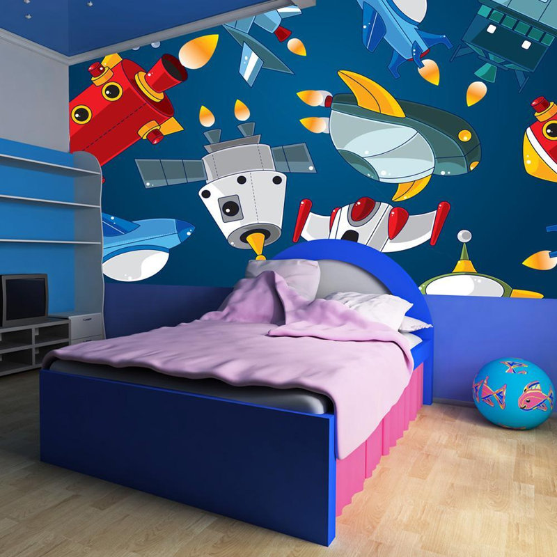 Murale vaisseaux spatiaux Bradham, L 121 po x l 157 po