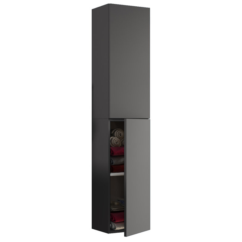 Aysheia Freestanding Bathroom Cabinet, Black