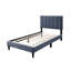 Tête de lit grise simple, réglable jusqu'à 3 pouces, tissu en lin brossé, 12 supports stables, sans sommier pour chambre à coucher de couleur moderne, utilisation