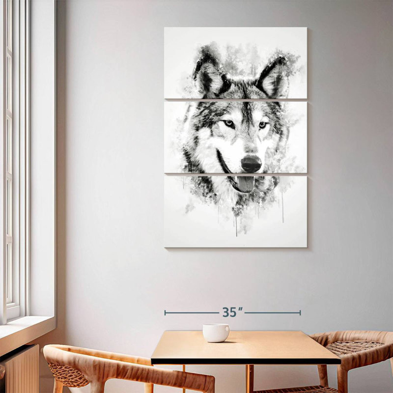 Wolf's Head Black And White