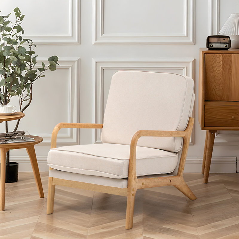 Vulpecula Velvet Armchair, Beige