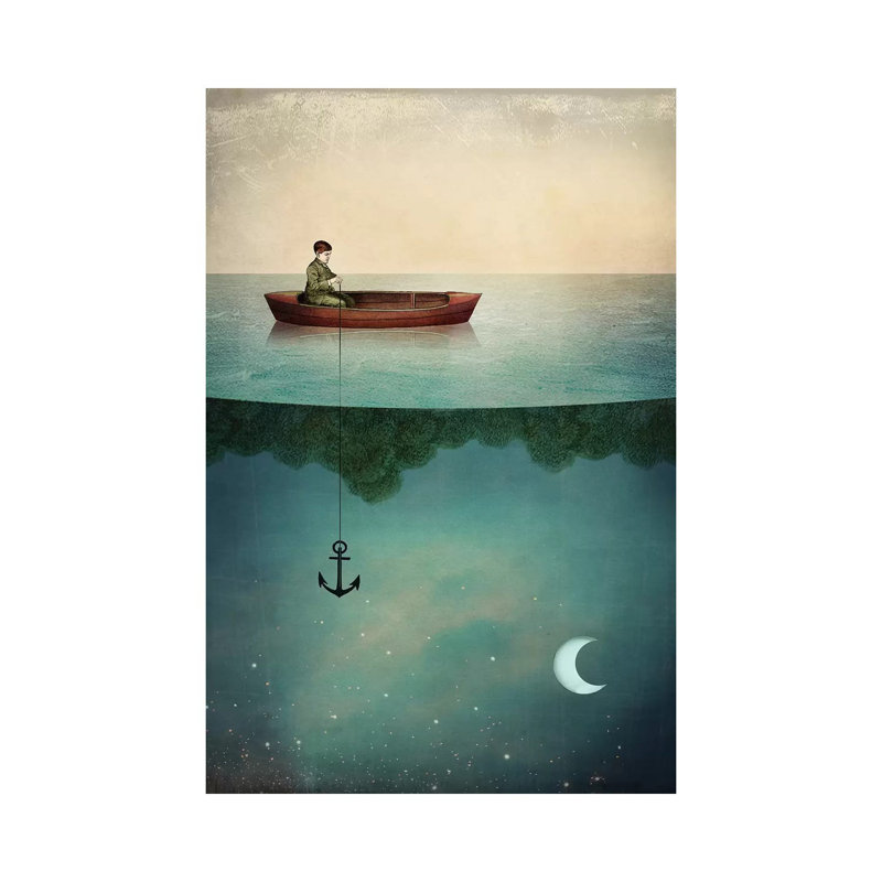 «Entrer dans le pays des rêves» par Catrin Welz-Stein, Toile tendue, H 12 po x l 8 po x P 0,75 po