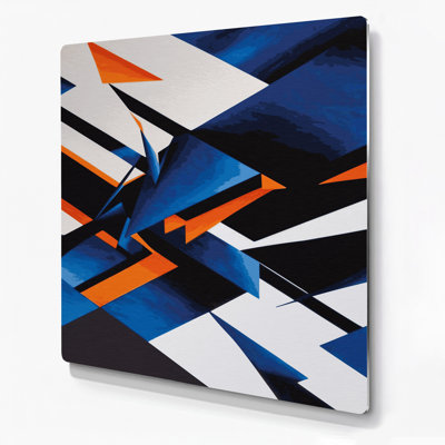 «Geometric Abstraction 40», art mural en métal gris