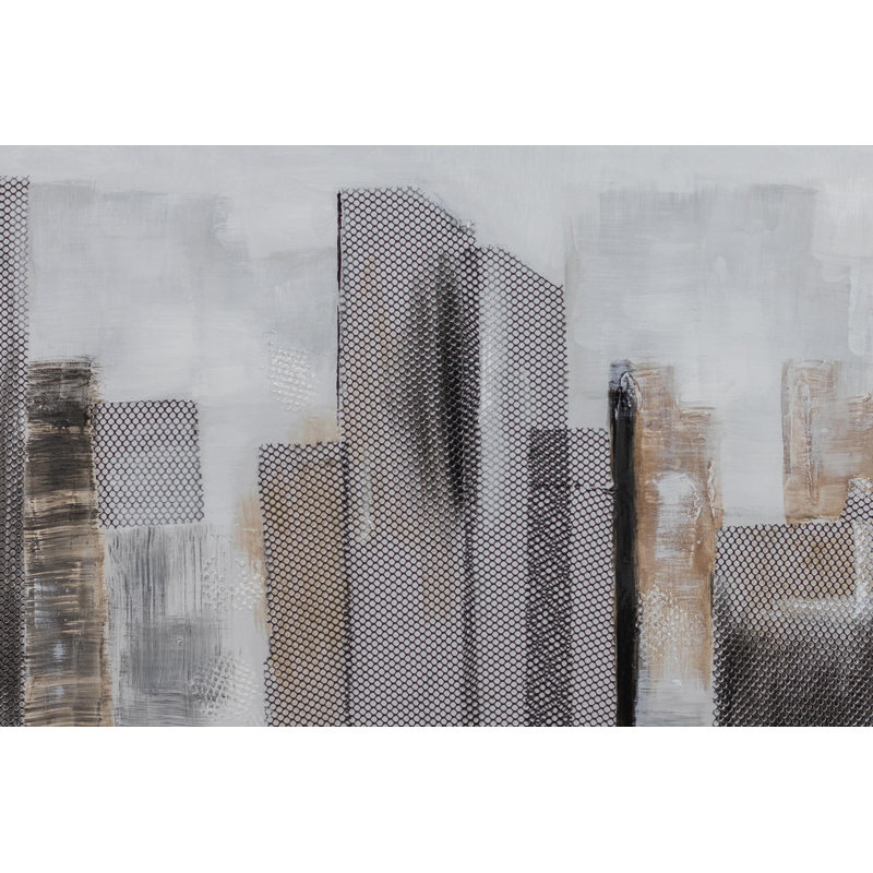 Hand -painted acrylic painting Between Skyscrapers