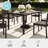Martha Stewart Bedford 62" Outdoor Rattan Wicker Patio Table with Engineered Wood Top-109713832