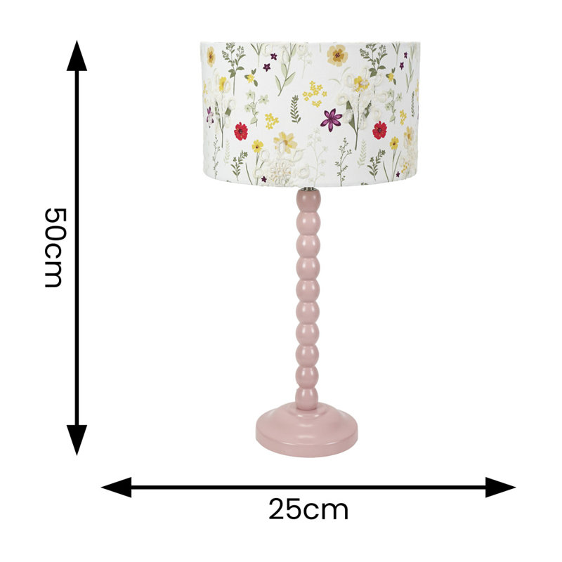 Morones Table Lamp, Pink, No