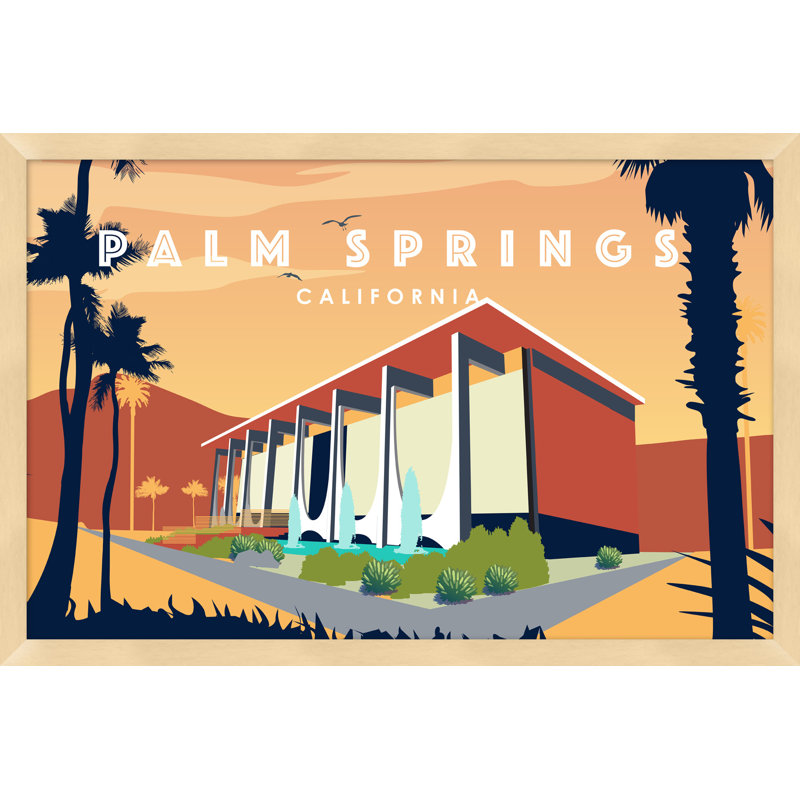 «Palm Springs Technicolor 4» par Christopher Kennedy - cadre photo, art textuel sur papier