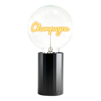 Ampoule CHAMPAGNE Lampe de table ambre avec base PORTABLE