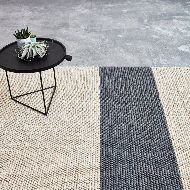 Bala Wool Area Rug in Raven, Rectangle 8' x 10'