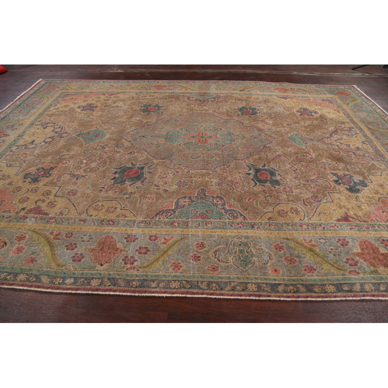One-of-a-Kind 8'11" X 12'7" 1960s Wool Area Rug in