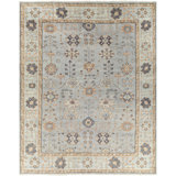 Palais Hand Knotted Wool Moroccan Area Rug in Blue