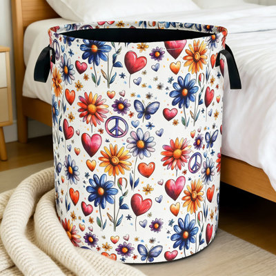 Panier à linge pliable avec poignées, panier à linge Oxford imperméable et rangement pour jouets de salle de bain, de chambre à coucher ou pour enfants