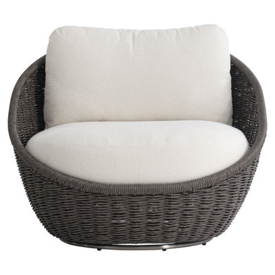 Santa Monica Outdoor Swivel Papasan Chair