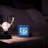 Digital Soft Cube Alarm Tabletop Clock in Blue