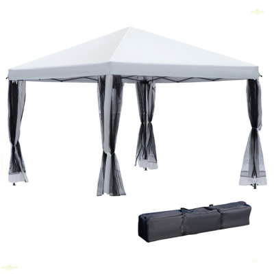 Pop Up Tente d'auvent avec filet, pavillon de jardin instantané