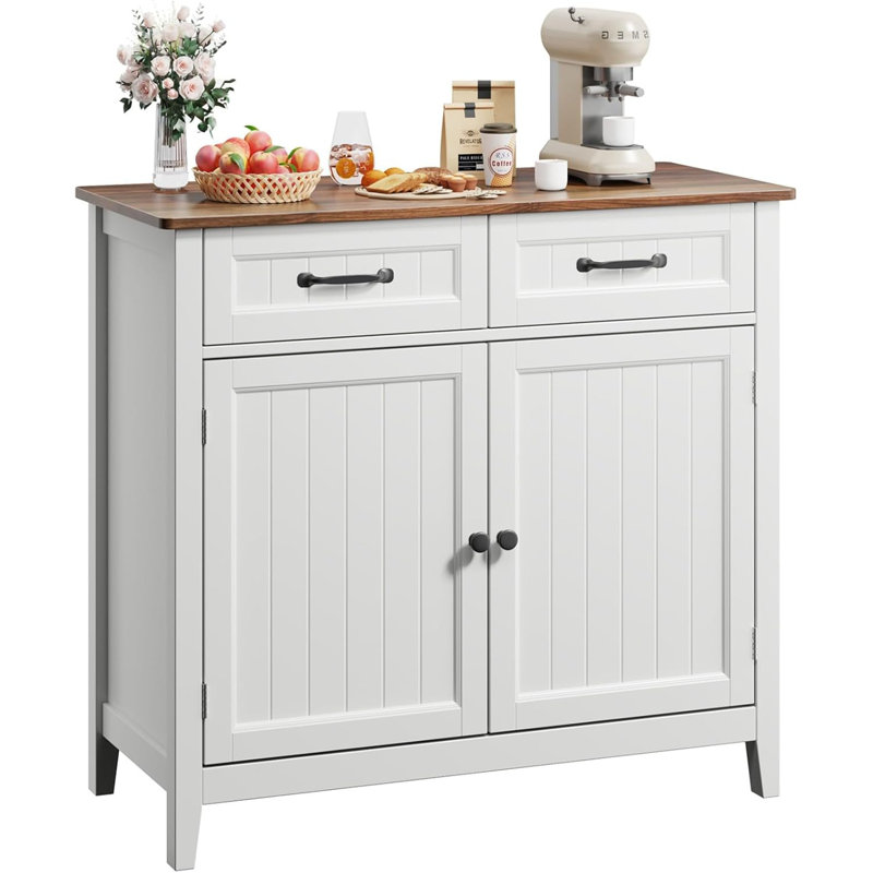 32" H Kitchen Sideboard Buffet Cabinet