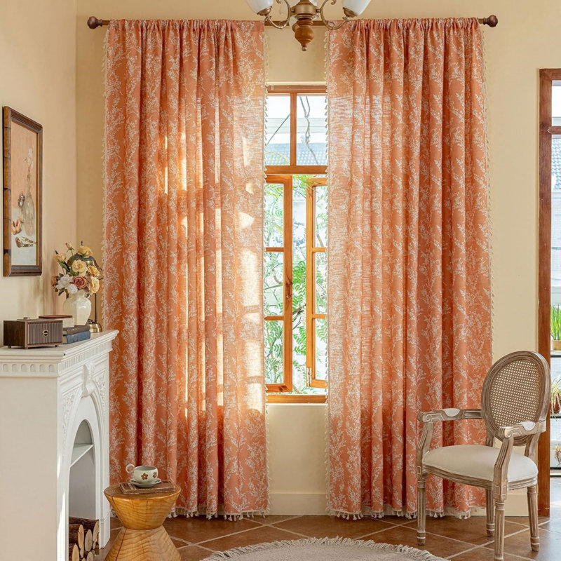 Rideau imprimé polyester, 52" W x 63" L