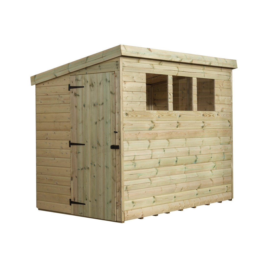 6 Ft. W x 7 Ft. D Shiplap Pent Wooden Shed