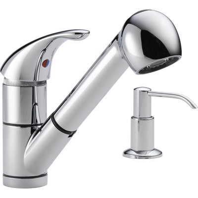 Peerless Faucets Pull Out Kitchen Faucet with and with Soap Dispenser