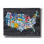 «USA Licence Plate Map» par Britt Hallowell, art mural sur toile-1602016044