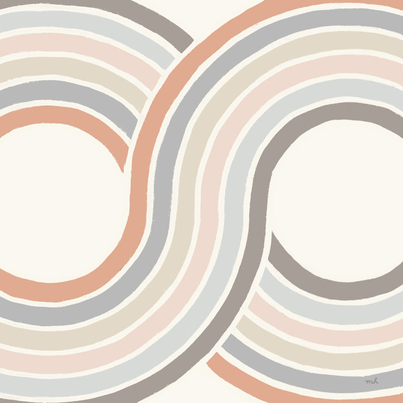 Over The Rainbow II Thick Lines by Moira Hershey - Wrapped Canvas Print, 122cm H x 122cm W