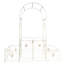 Arche romantique en métal avec portes doubles et supports à fleurs