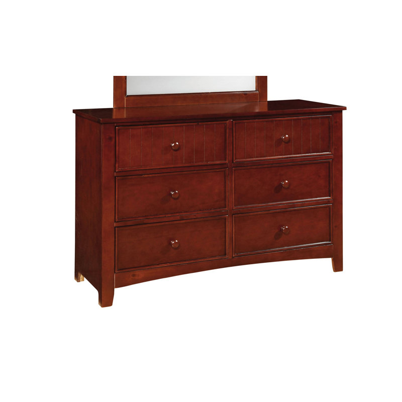 Commode double 6 tiroirs Agnew, Cerisier