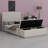 Upholstered Bed Frame With Storage Ottoman, And Vertical Stripe Wingback Headboard And Footboard-398401175-398401172