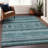 Premium Machine Washable Prisco Teal Rug-1409668243
