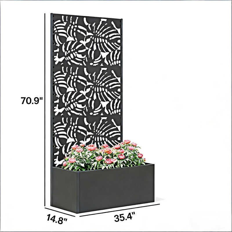 Boîte à fleurs en métal Trellis