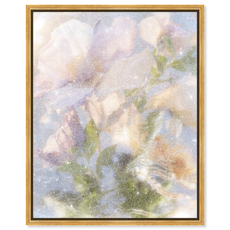 Floral Haze Print by Oliver Gal, 17"H x 21"W, Gold Floater Frame