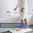 Adjustable Bathtub Safety Rail Shower Grab Bar Handle, Stainless Steel, White