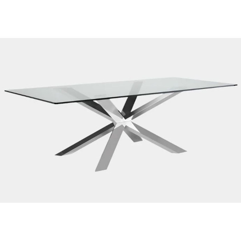 Table de salle à manger Zhamira, Chrome