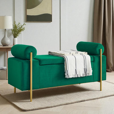 Banc de rangement en tissu Reyanne