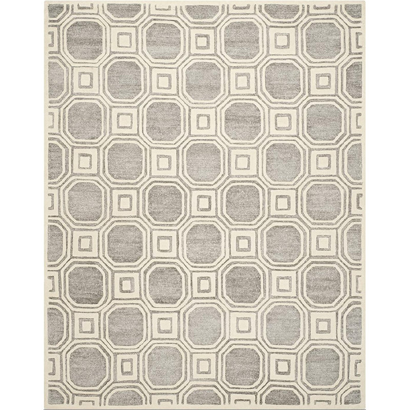 Trakia Hand Tufted Performance Geometric Rug, Rectangle 8' x 10'