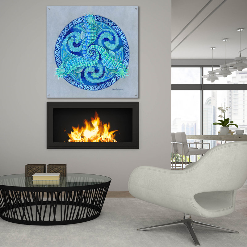 «Seahorse Triskele» par Rebecca Wang Art, H 36 po x l 36 po x P 0,2 po