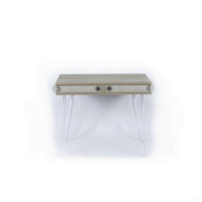Bureau moderne à 2 niveaux avec pieds en métal Lora