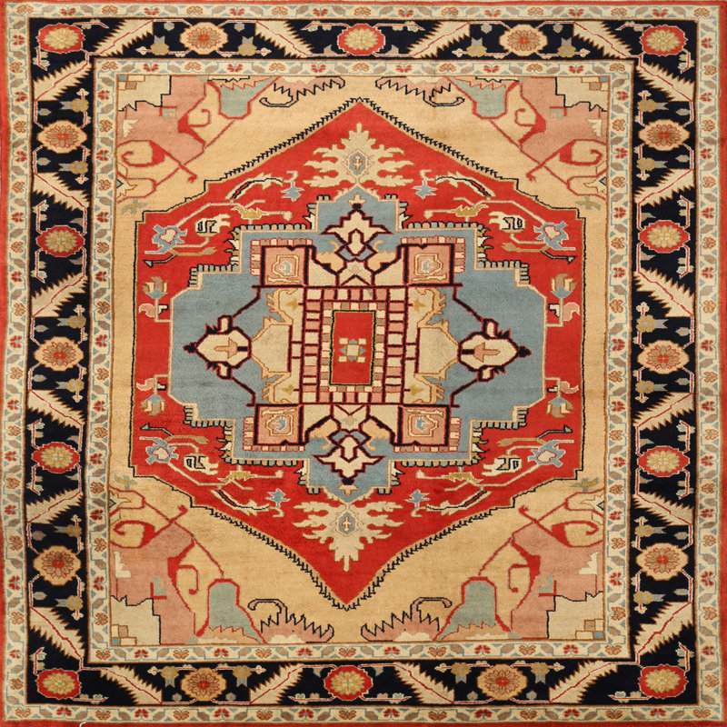 Caydren Oriental Indoor Rug, Square 3'