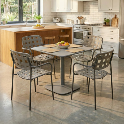 4 - Person Steel Dining Set