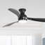 Ventilateur de plafond à fixation rapide 52 pouces avec 1 lumière Sofucor, 1 lumière DEL à intensité variable de 18 W avec fonction mémoire, moteur à courant continu, réglage de la minuterie 1/4 H
