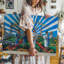 Toile, peinture murale vibrante mettant en valeur la diversit-1392388546