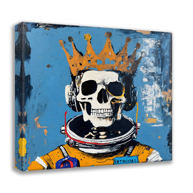Spaceman 14-Hommage-Basquiat, estampe numérique sur toile tendue avec châssis, H 36 po x l 36 po