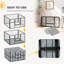 Whelping Box with Washable Whelping Pad Wind-Resistant Cloth Black