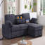 Canapé-lit modulaire réversible en chenille gris anthracite l 91 po Mackenzie