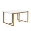 Ensemble de table de salle à manger moderne pour 6 tables de cuisine avec 6 chaises de salle à manger rembourrées, 7 pièces