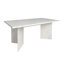 Table de salle à manger à rallonge extensible pour 6 8 10, moderne grande table de conférence rectangulaire en bois et faux marbre, blanc