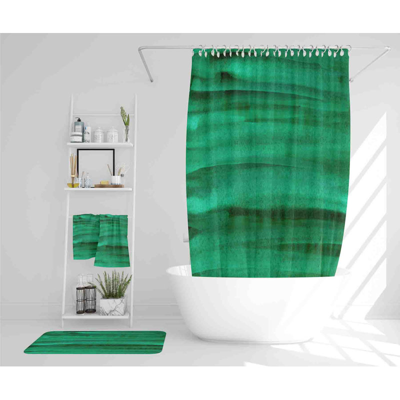 Nawfal Polyester Shower Curtain Set
