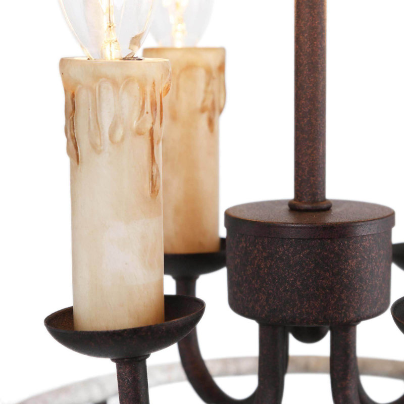 Lustre cylindrique 4 lumières façon bougie