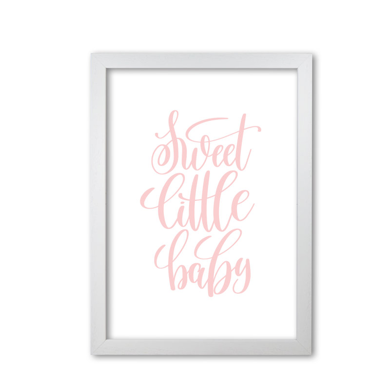 Sweet Little Baby - Print, White Grain Frame, 60 cm H x 42 cm W x 5 cm D